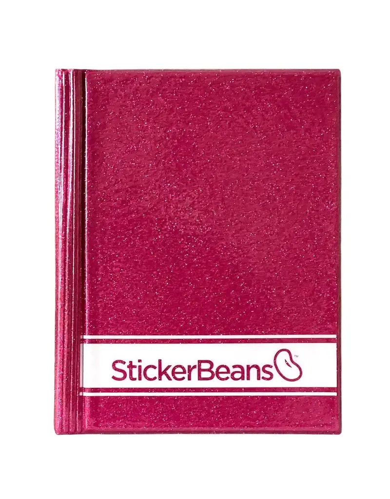 StickerBeans Stickerbeans Raspberry/White Collectors Book