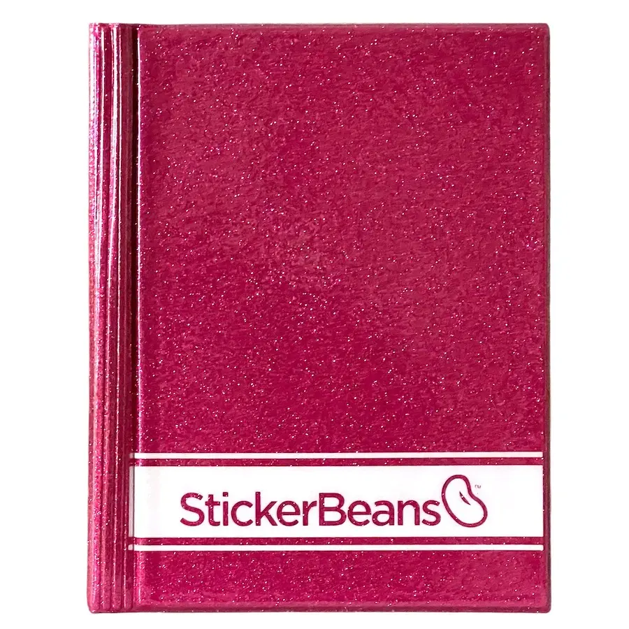 Stickerbeans Raspberry/White Collectors Book