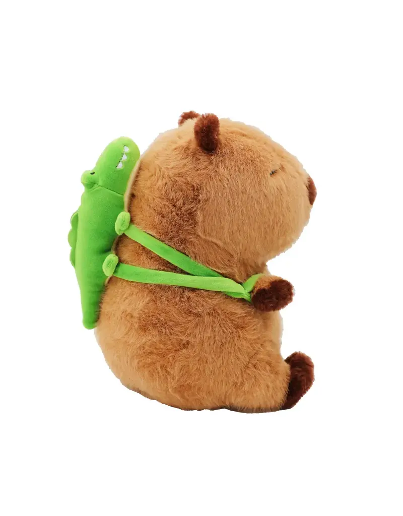 Showcase Plush Capybara with Crocodile