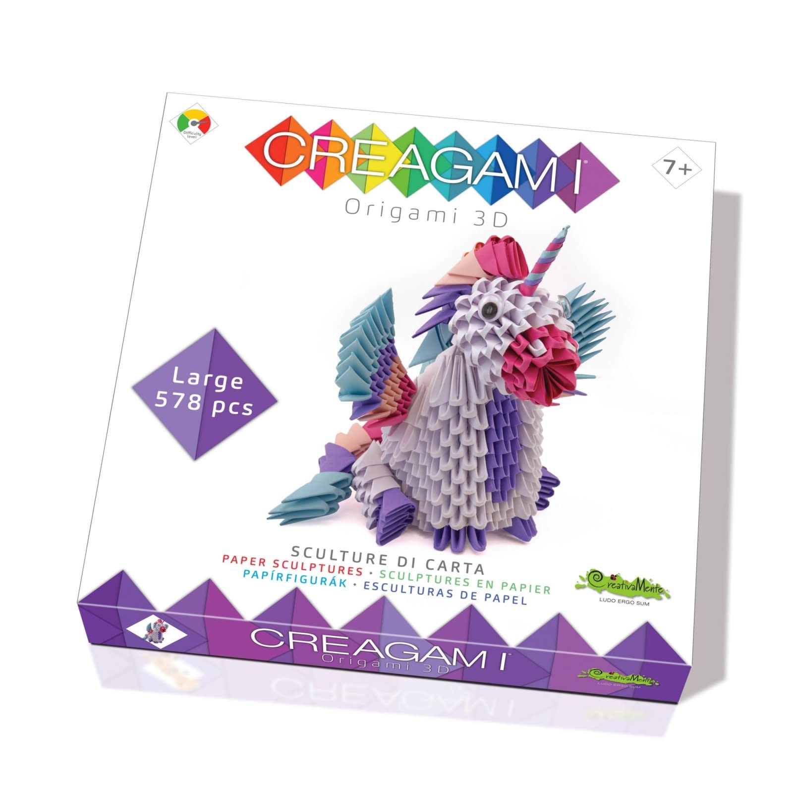 Craft Kit Creagami 3D Origami Set - Unicorn (Large - 576 Pieces)