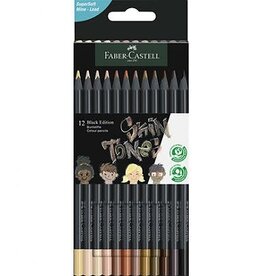 Faber-Castell Black Edition Color Pencils -  Skin Tones (12 Pack)