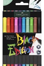 Faber-Castell Black Edition Felt Tip Brush Pen - (10 Pack)