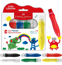 Faber-Castell 6 Jumbo Washable Squeeze Paintbrushes