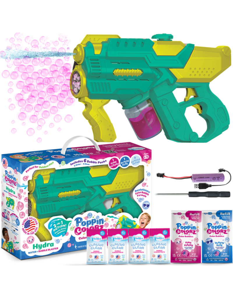 South Beach Bubbles PoppinColorz Hyrda 2 in 1 Bubble Blaster