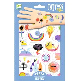 DJECO Craft Temporary Tattoos Weather Emojis