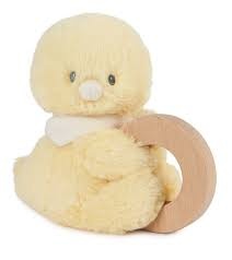 Plush Gund Baby Buttercup Duckling Ring Rattle