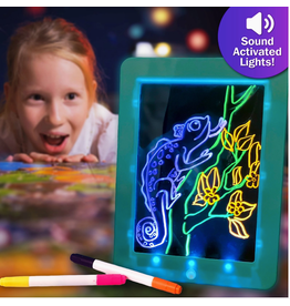 Flipo Group, Ltd Disco Scribble-Light-up Sound Activated Drawing Board - Red