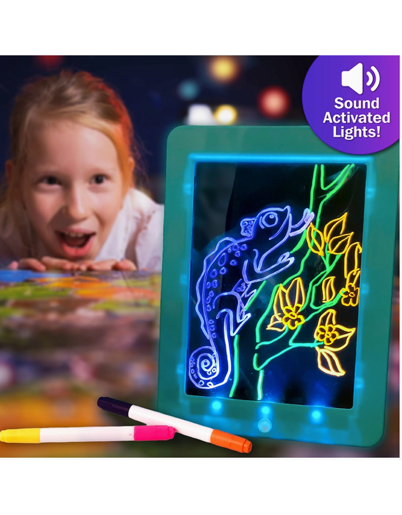 Flipo Group, Ltd Disco Scribble-Light-up Sound Activated Drawing Board - Red