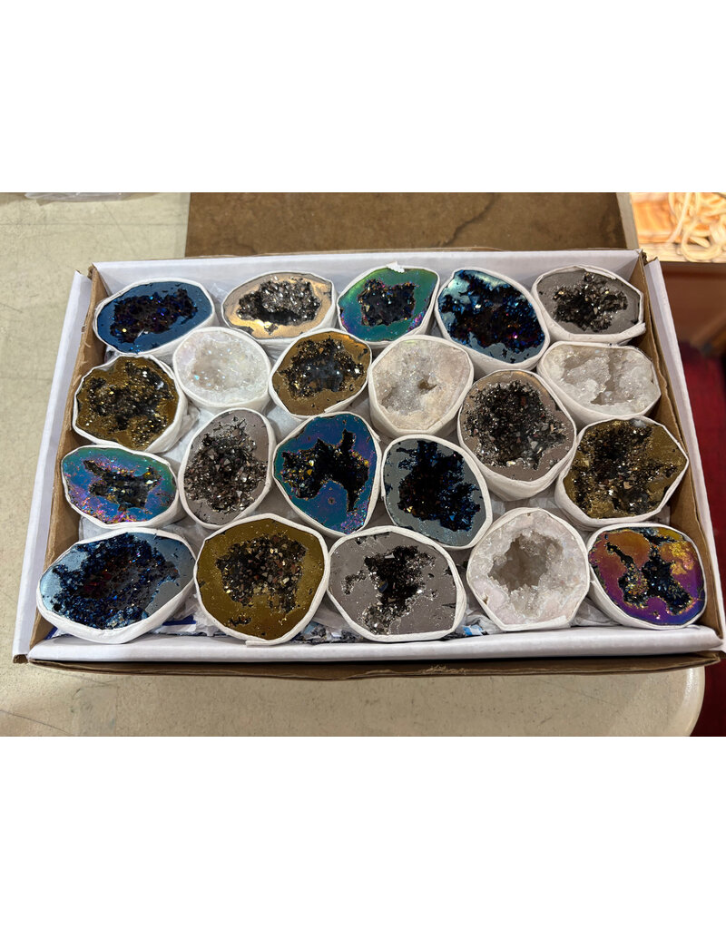 Squire Boone Village Rock/Mineral - Ionized Titanium Geodes (Sizes and Colors Vary; Sold Individually)