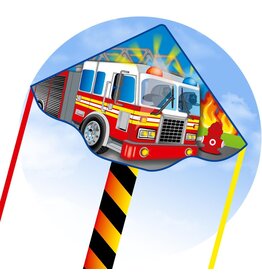 HQ Kites and Designs Ecoline Kids Fire Truck Simple Flyer