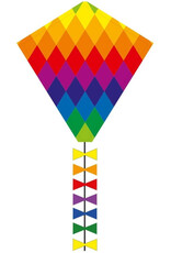HQ Kites and Designs Kite - Ecoline Eddy Rainbow Patchwork Kite (20")