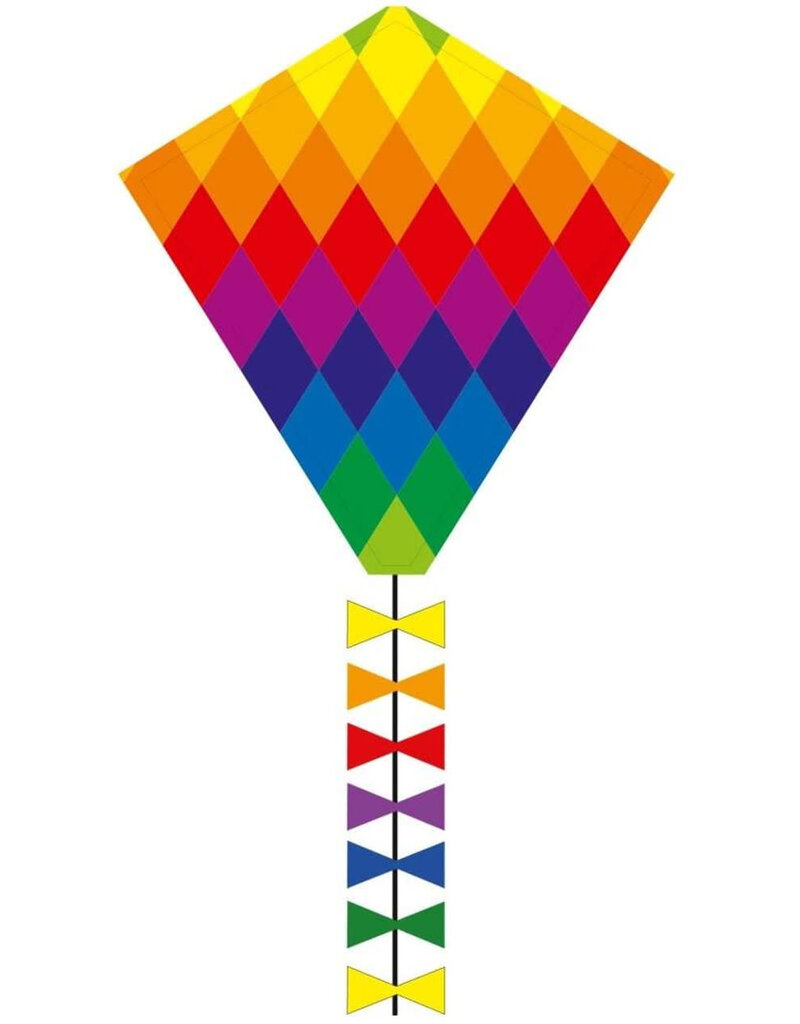HQ Kites and Designs Kite - Ecoline Eddy Rainbow Patchwork Kite (20")