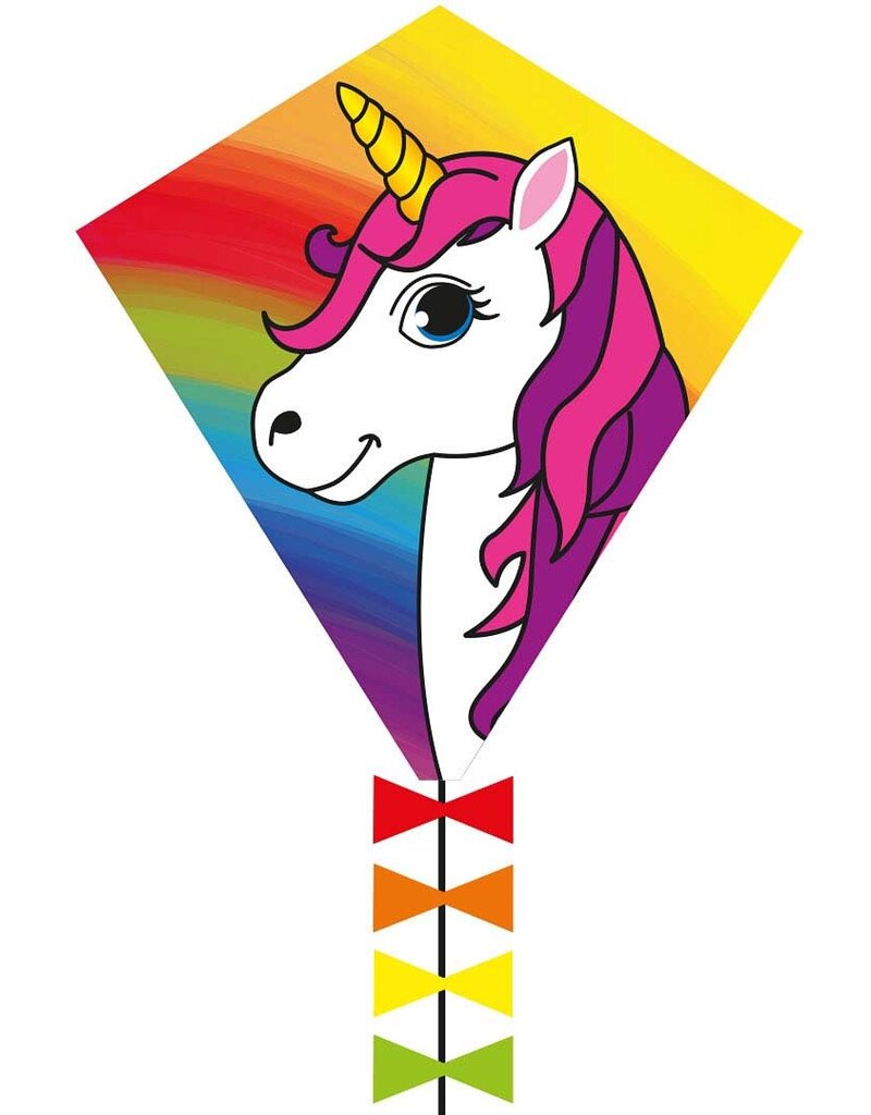 HQ Kites and Designs Kite - Eddy Unicorn Diamond Kite (20")
