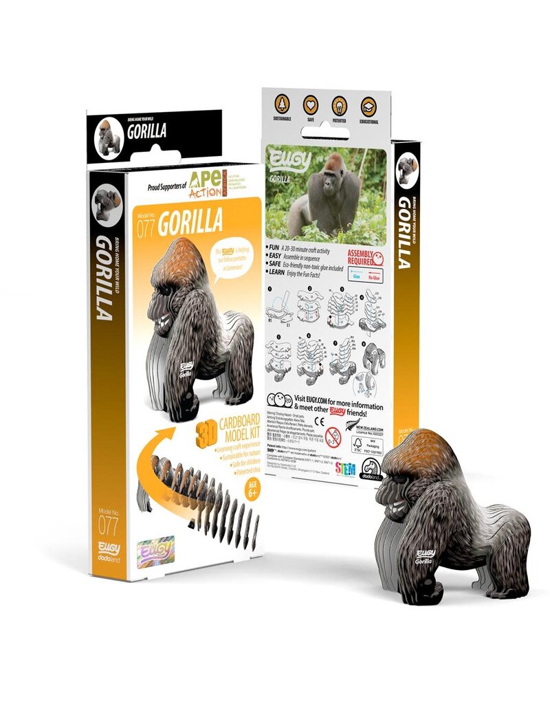EUGY Gorilla Cardboard 3D Puzzle