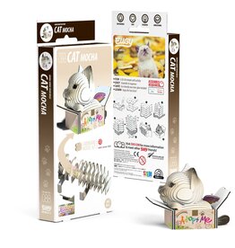 EUGY Cat Mocha Cardboard 3D Puzzle
