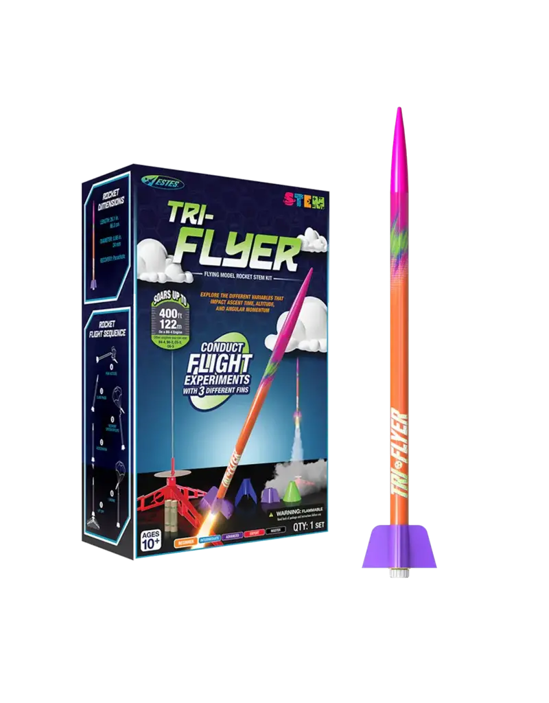 Estes Rockets Hobby Estes Tri-Flyer Rocket STEM Kit