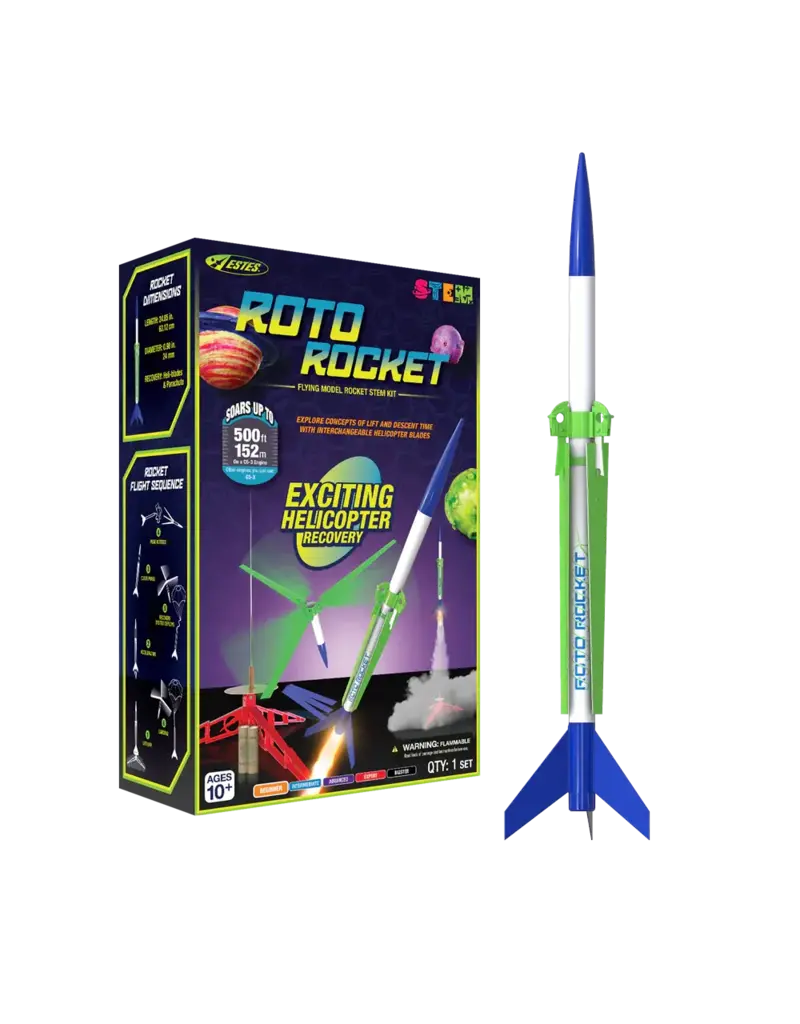 Estes Rockets Hobby Estes Roto Rocket Helicopter Recovery STEM Kit