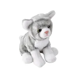 Wild Republic Pocketkins Eco Grey Tabby Cat Stuffed Animal - 5"