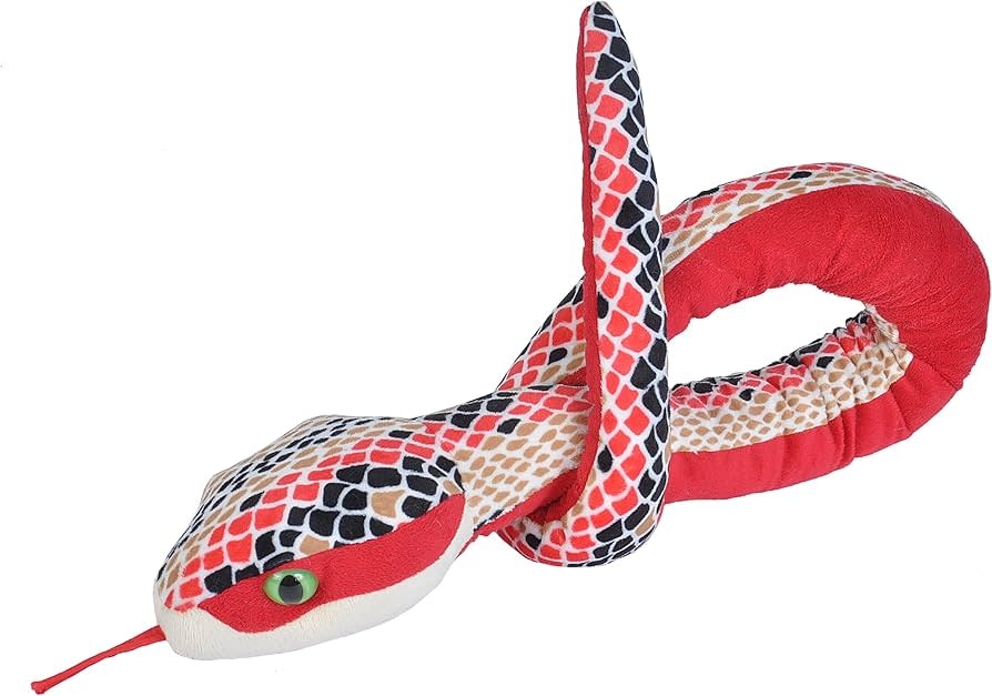Plush Snake Red Scales (54")