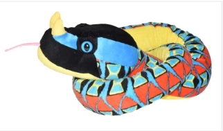 Plush Snake Rhino Viper (54")