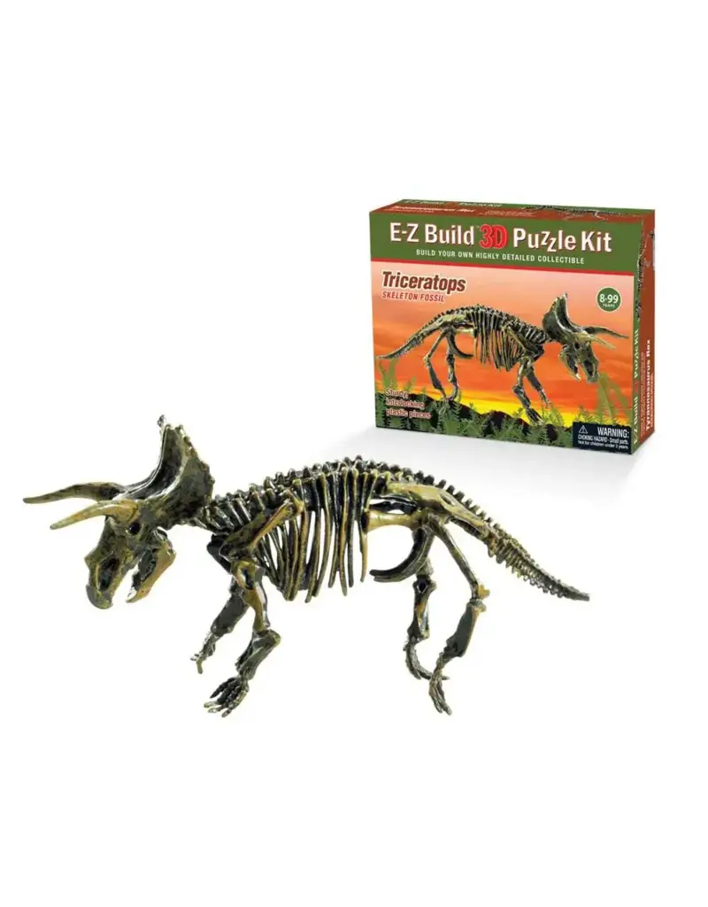 Wowtoyz E-Z Build 3D Puzzle Kit - Triceratops Skeleton Fossil