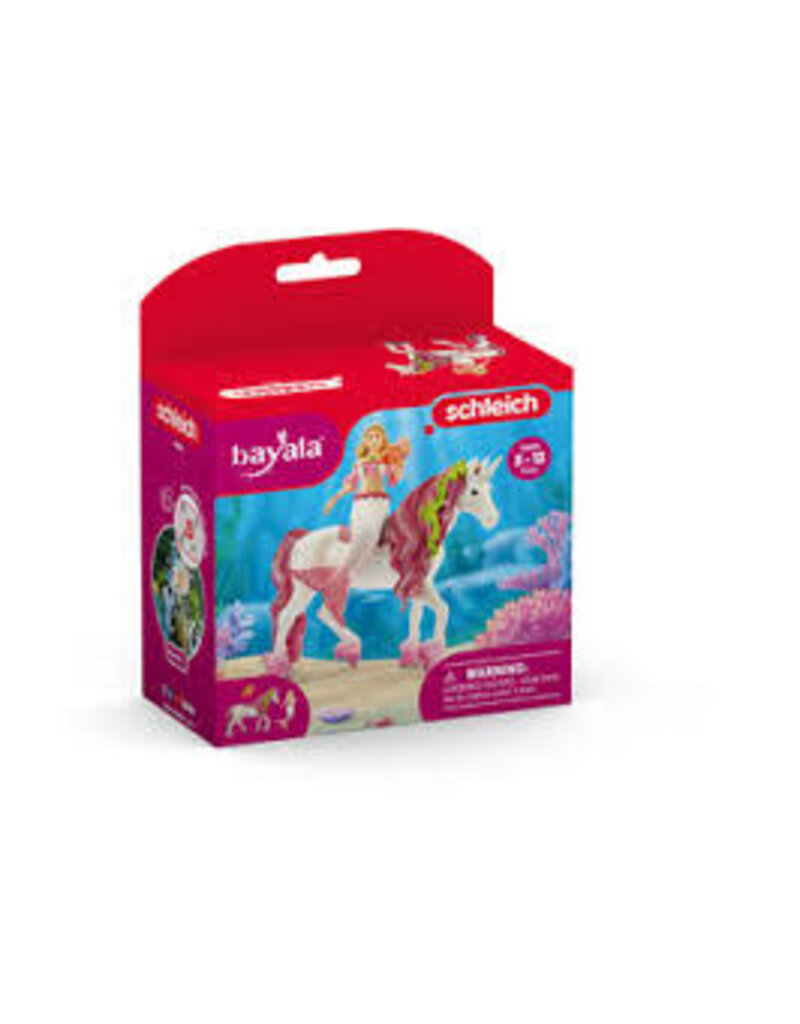 Schleich Mermaid Feya on Underwater Unicorn