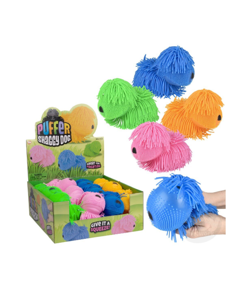 The toy network Puffer Shaggy Dog 7" color will vary sold single