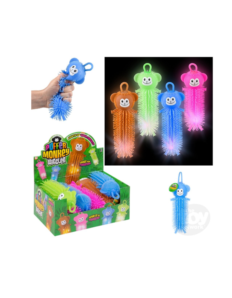 The toy network Novelty Puffer Monkey Puffer Light-Up Wiggler 8" Colors Vary; Sold Individually)