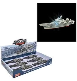 The toy network Die-cast Pull Back Air Craft Carrier w/ Light & Sound (8.5"; sold Individually)