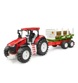 Bruder Bruder Roadmax Tractor with Logging Trailer and Three Logs