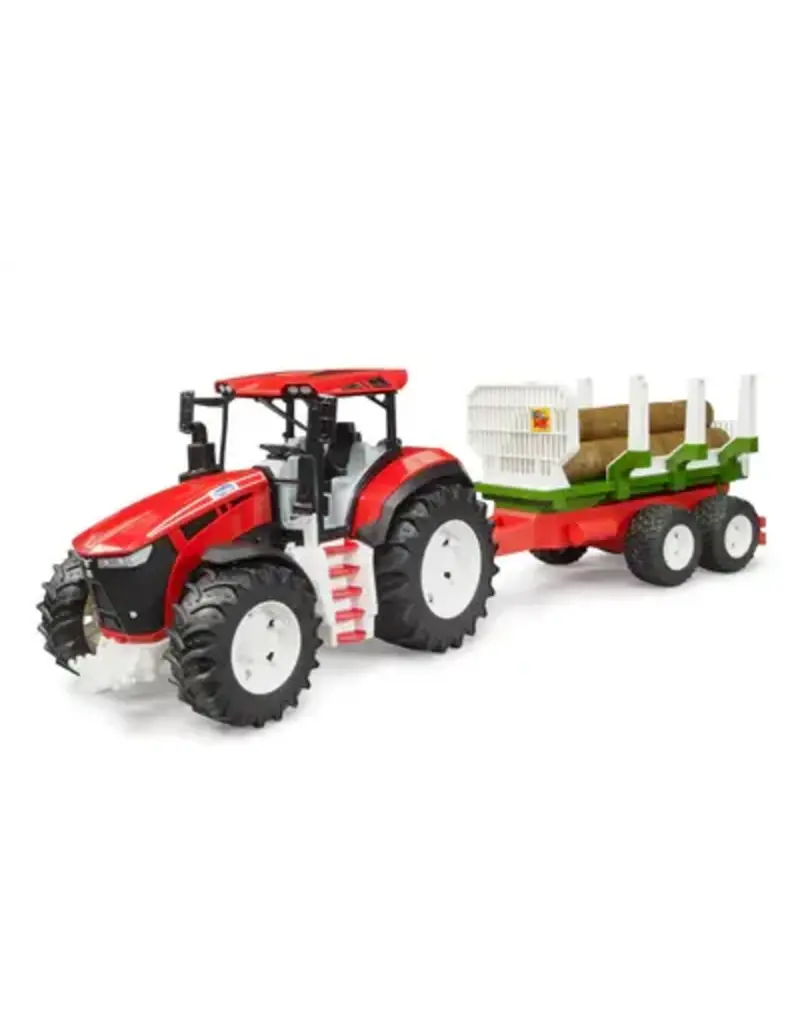 Bruder Bruder Roadmax Tractor with Logging Trailer and Three Logs