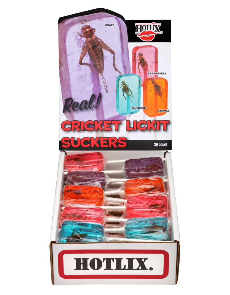 FAIRE Hotflix Real! Cricket Lick-It Suckers - Grape (Sold Individually)