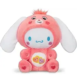 Basic Fun Inc. Plush Care Bears (8") - Hello Kitty Dressed As Love-a-Lot Bear (Salmon)