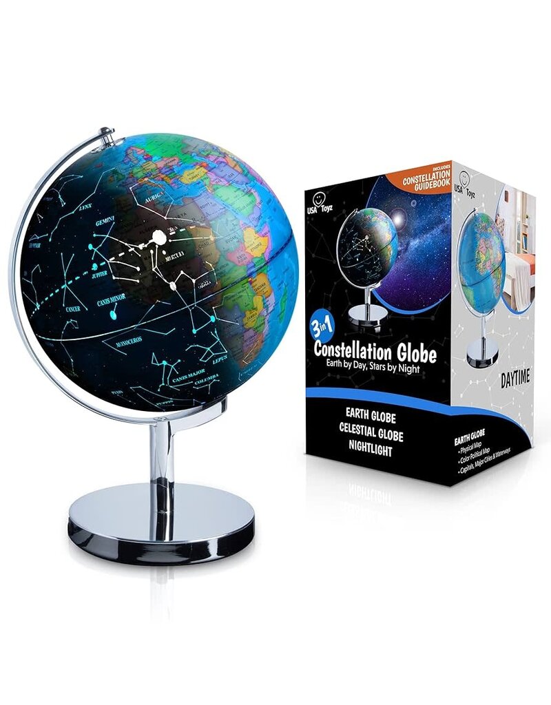 USA Toyz 3-in-1 Large Illuminated Constellation Globe