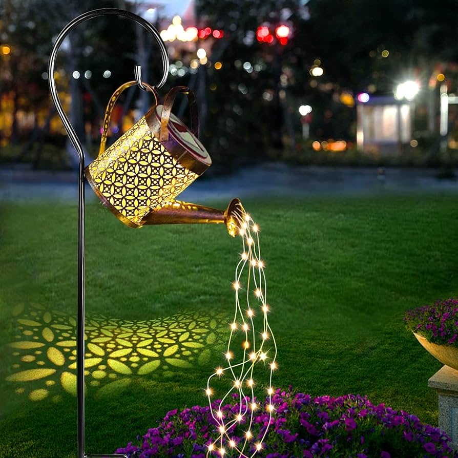 Solar Fairy Light Watering Can