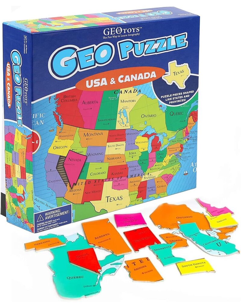 Geo Toys Educational GeoPuzzle USA and Canada (69 Pieces)