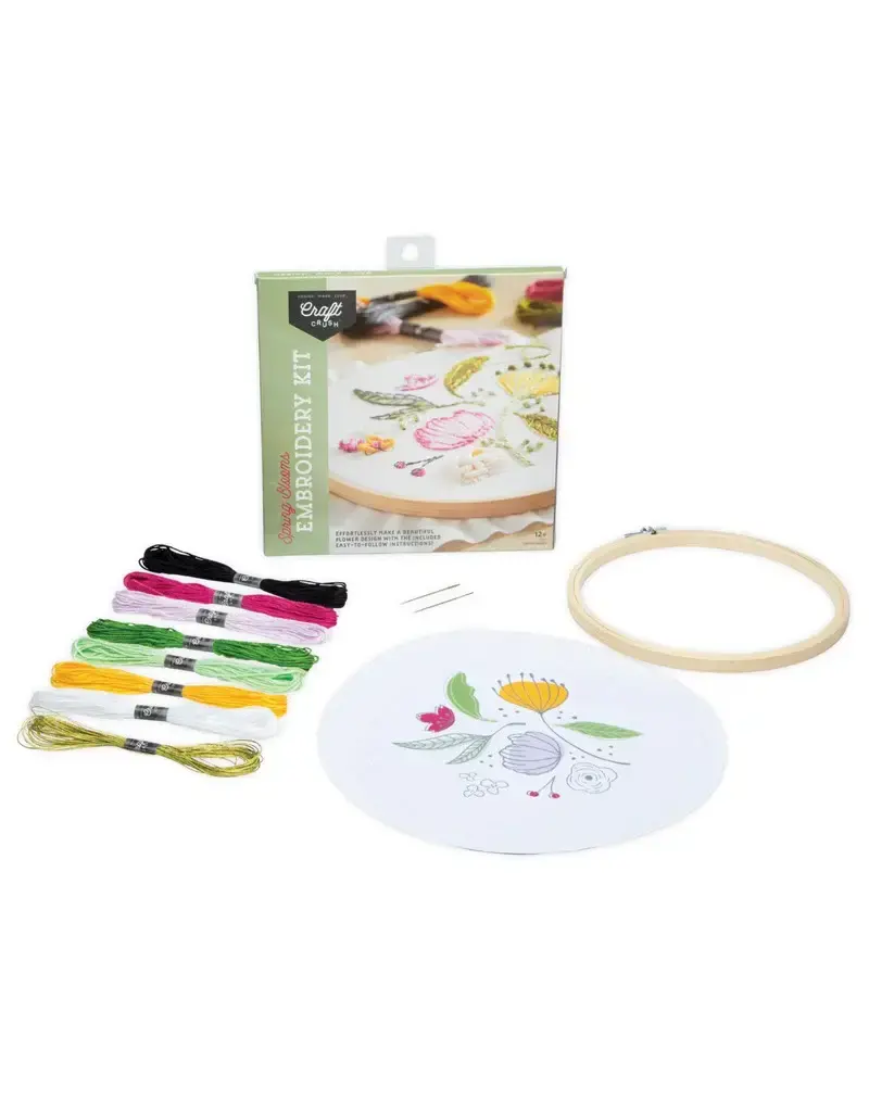 Playmonster Craft Crush Spring Blooms Embroidery Kit