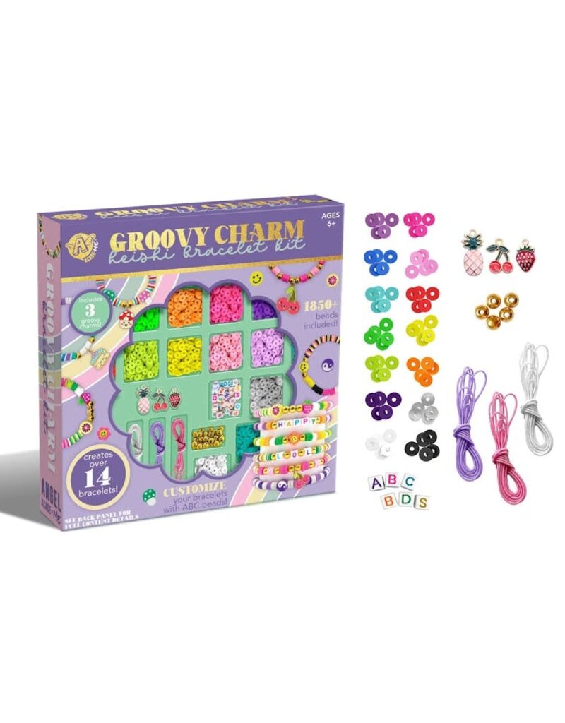 Anker Art Craft Kit Groovy Charm Heishi Bracelet Kit
