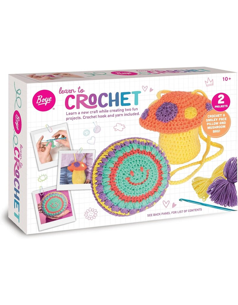 Boye Learn to Crochet - Smiley & Mushroom