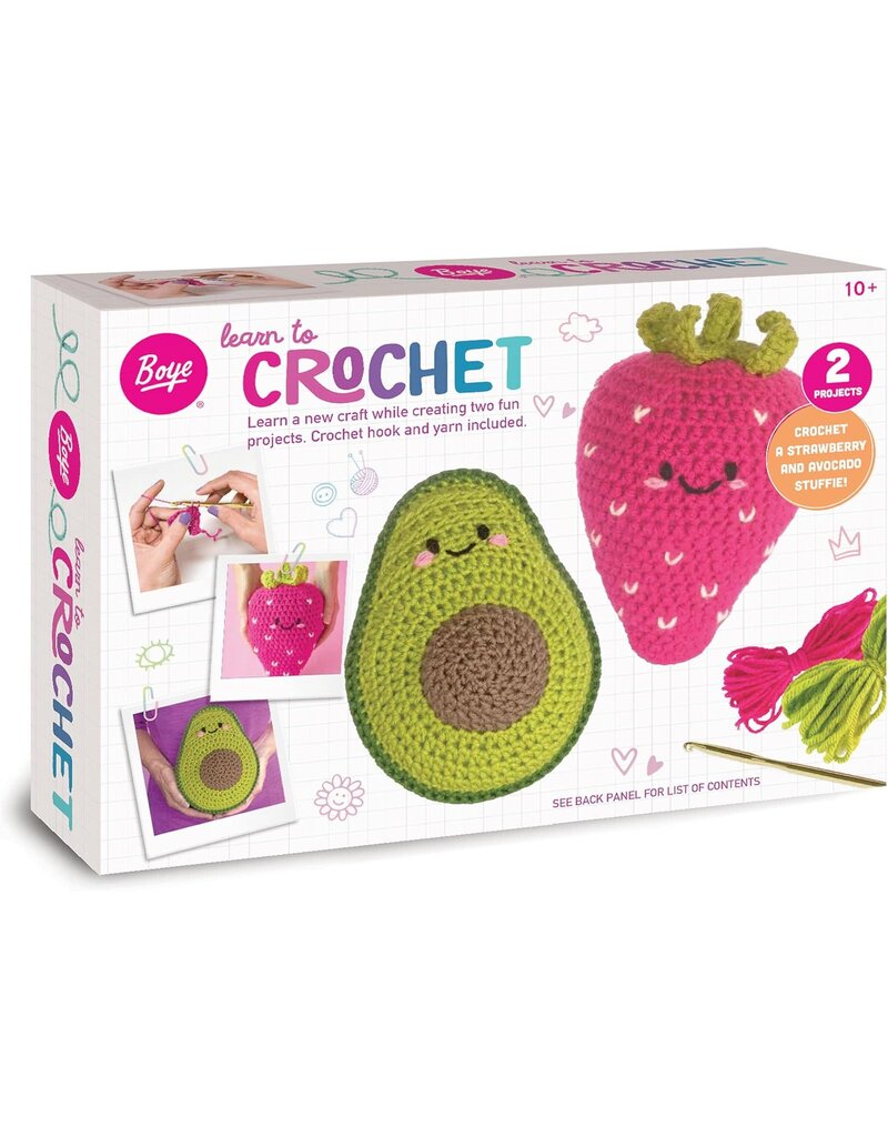 Boye Learn to Crochet - Strawberry & Avocado