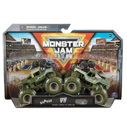 Spin Master Monster Jam 1:64 Scale Monster Truck 2 Pack - Shaker vs Soldier