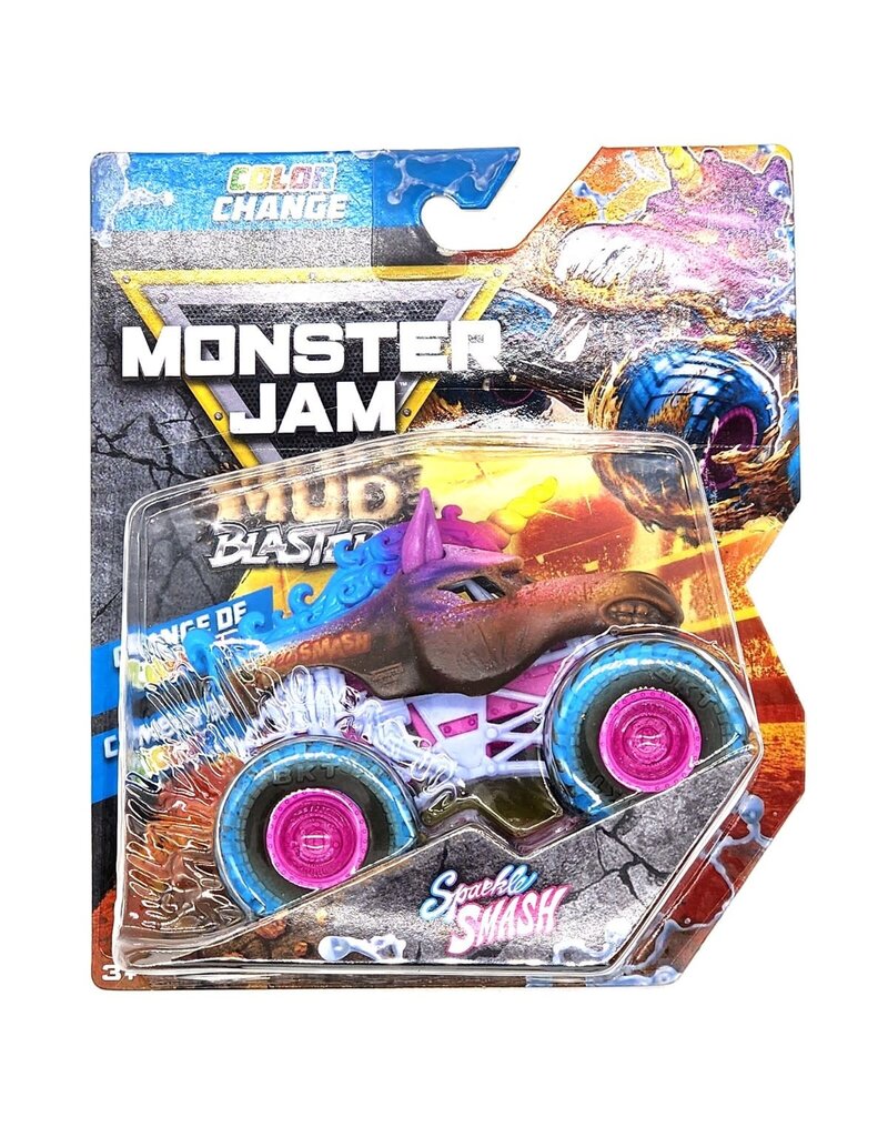 Spin Master Monster Jam Mud Blasters 1:64 Scale Monster Truck - Sparkle Smash