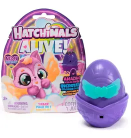 Spin Master Hatch Animals Alive Neon Rainbow  Blind Box  ( Styles May Vary)