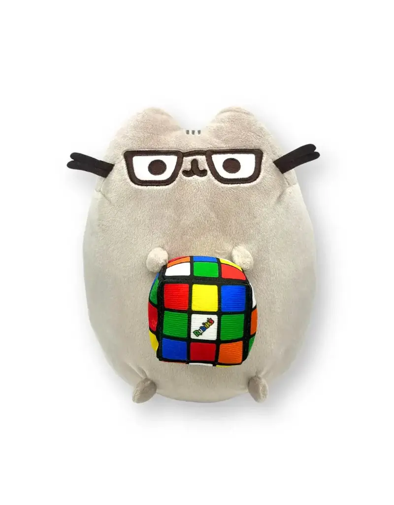 Gund Plush Pusheen w/ Rubik's Cube