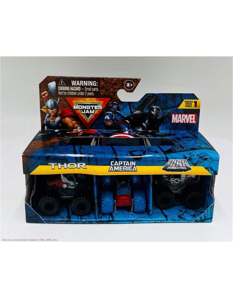 Spin Master Monster  Jam Mini Marvel Bundle ( Pack of 3)