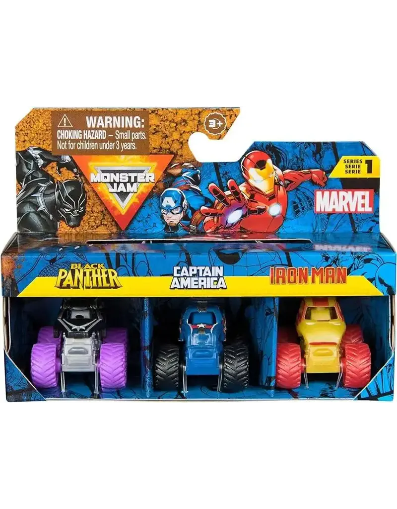 Spin Master Monster Jam Mini Marvel Bundle ( Pack of 3)