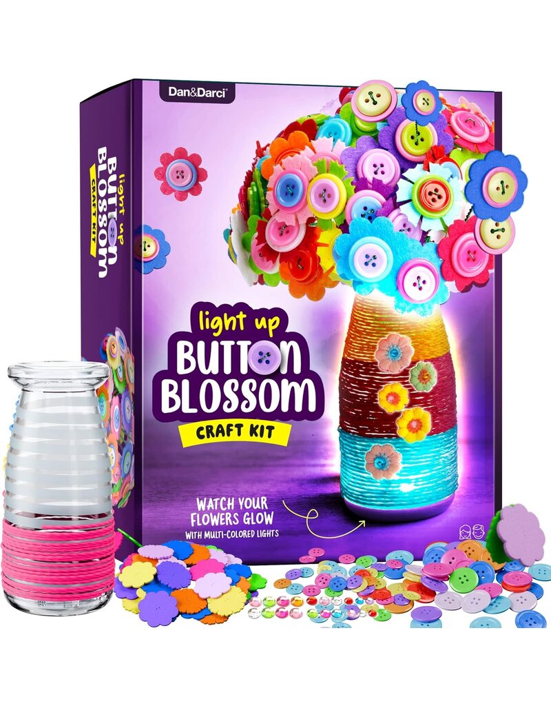 Dan&Darci Dan&Darci Light Up Button Flower Craft Kit