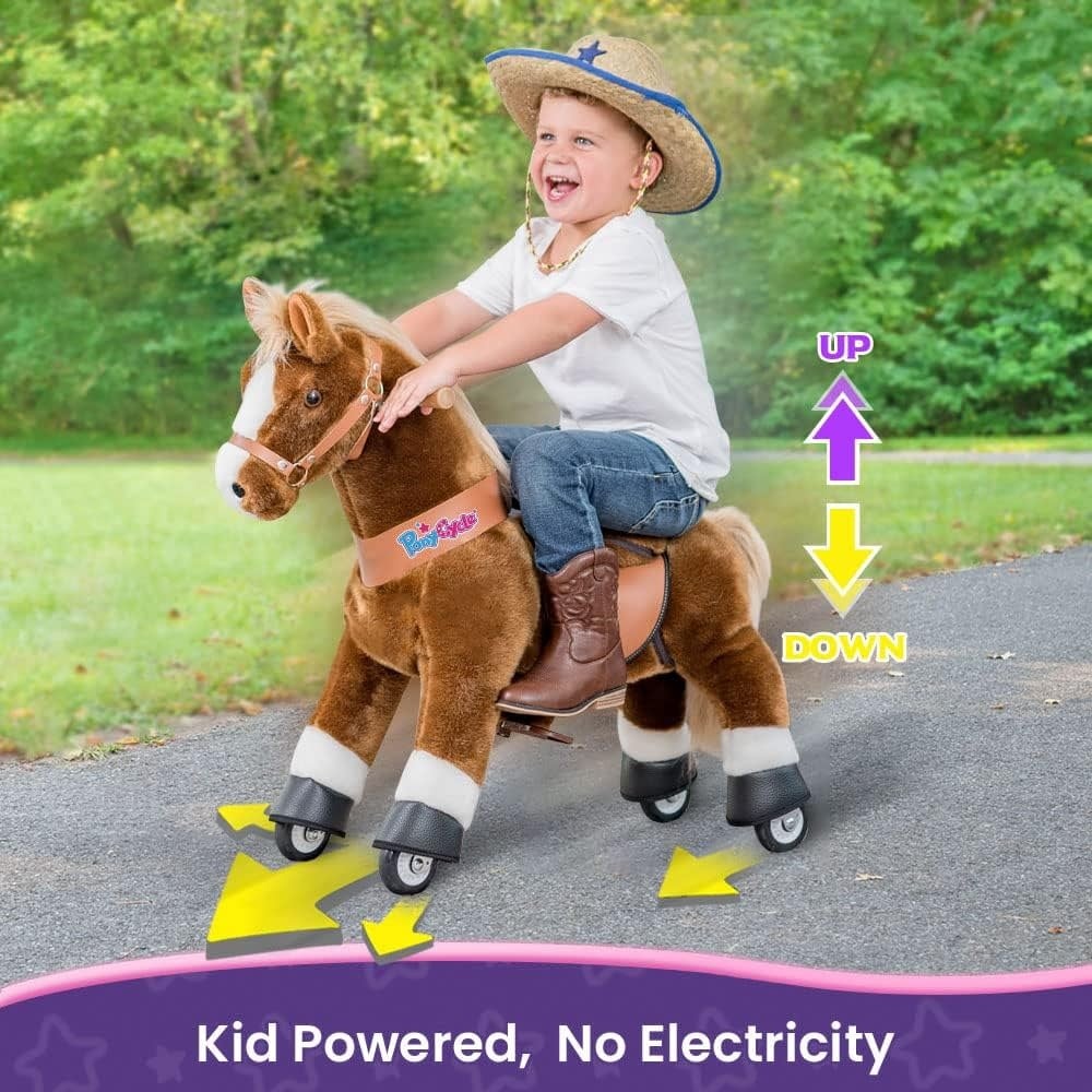 PonyCycle Ride-On Brown Horse