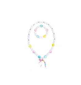 Creative Education (Great Pretenders) Jewelry White Unicorn Necklace & Bracelet Set