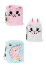 Creative Education (Great Pretenders) Mini Furry Friends Keychain Journal ( Bunny, Cat, Unicorn)